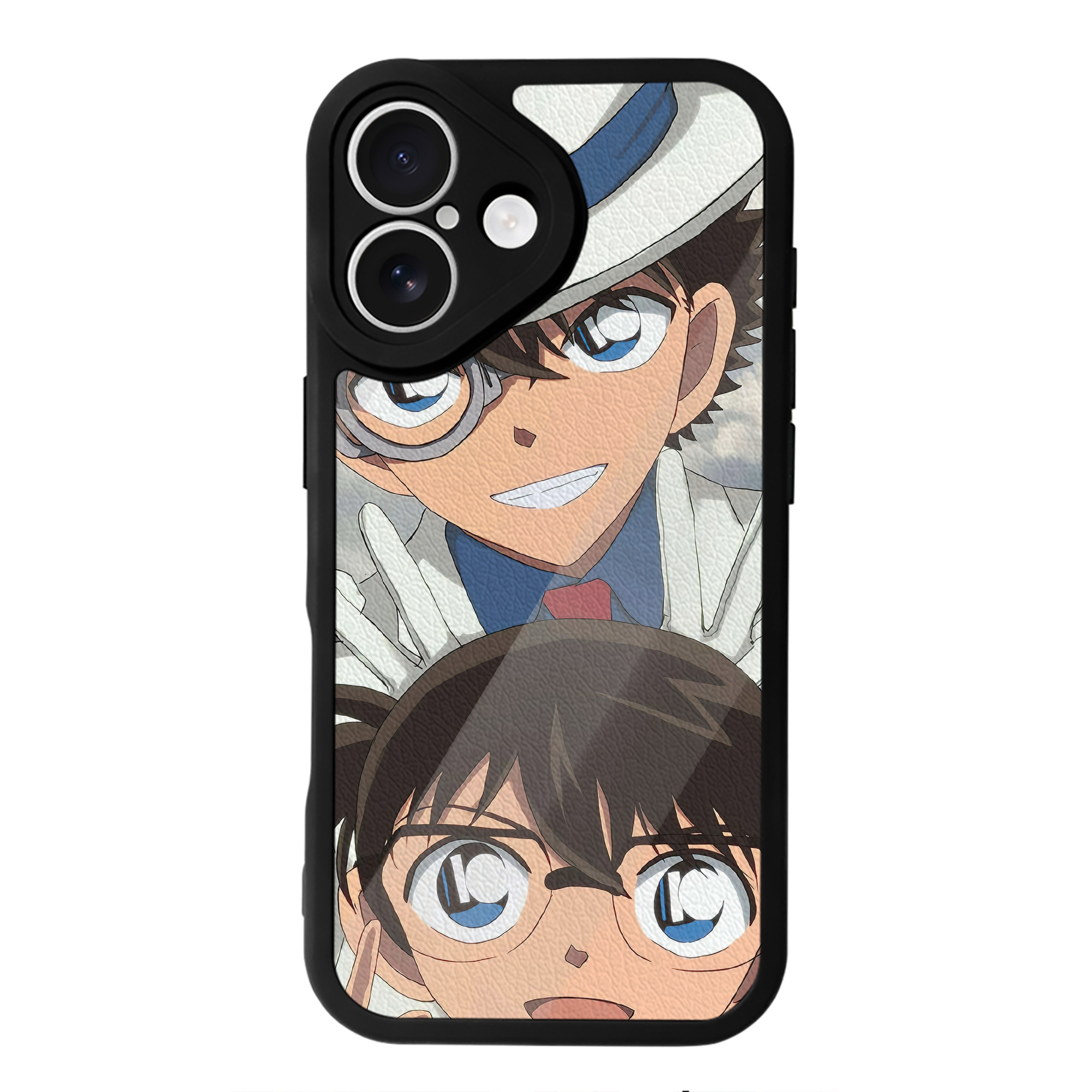 （画像用） 名探偵コナン Detective Conan 【iPhone 16シリーズ対応】シリコンスマホケース（レザー調） 材質：シリコン